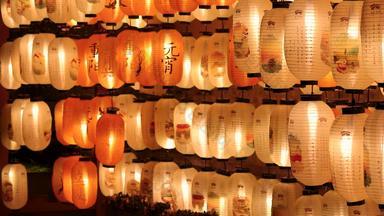 中国传统灯笼空镜